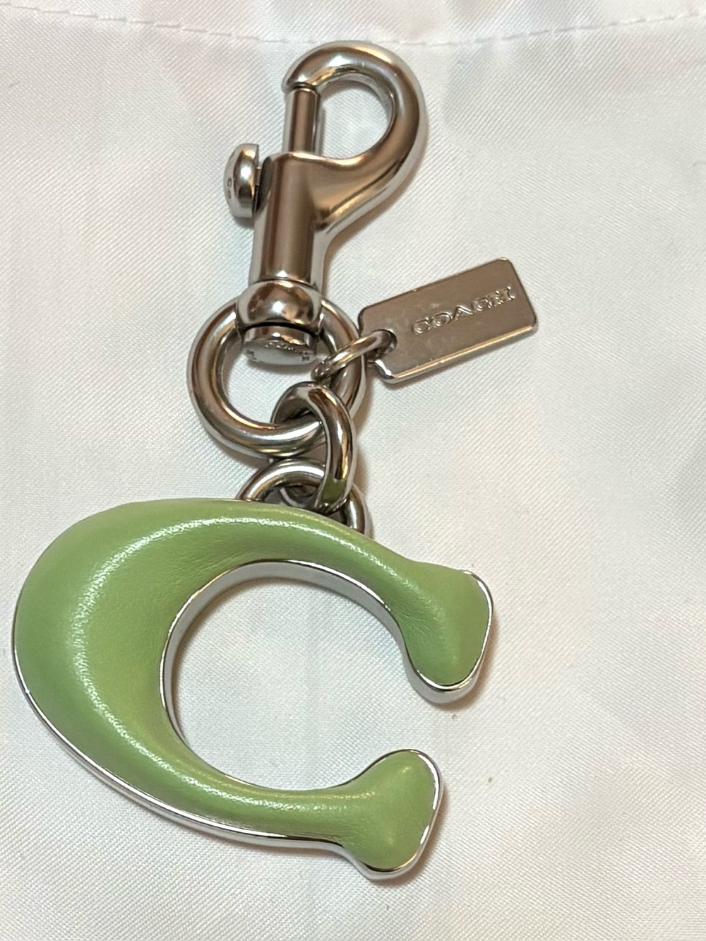 Coach Signature C Bag Charm Key Fob Keychain - Picture 3 of 8